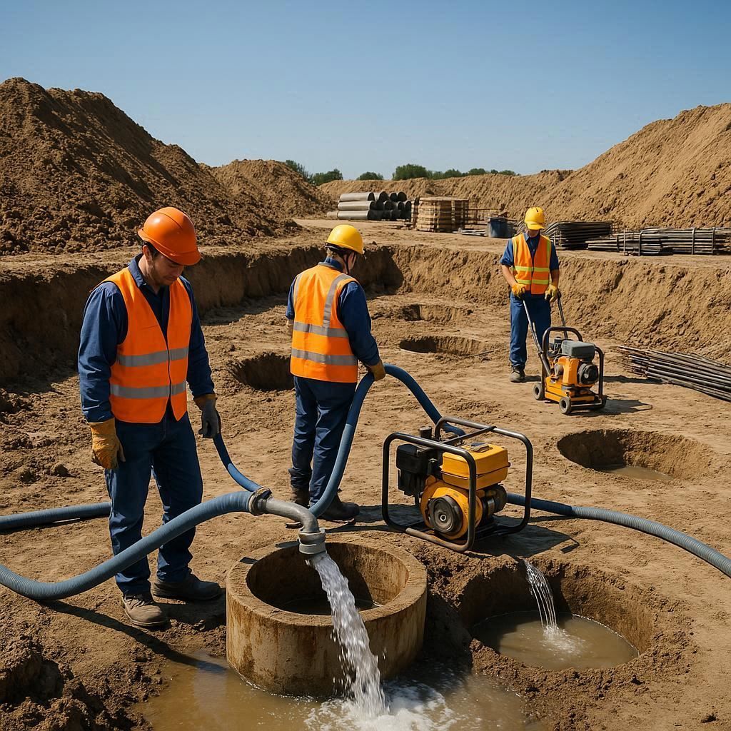 Глубинное водопонижение скважинами в Лыткарине